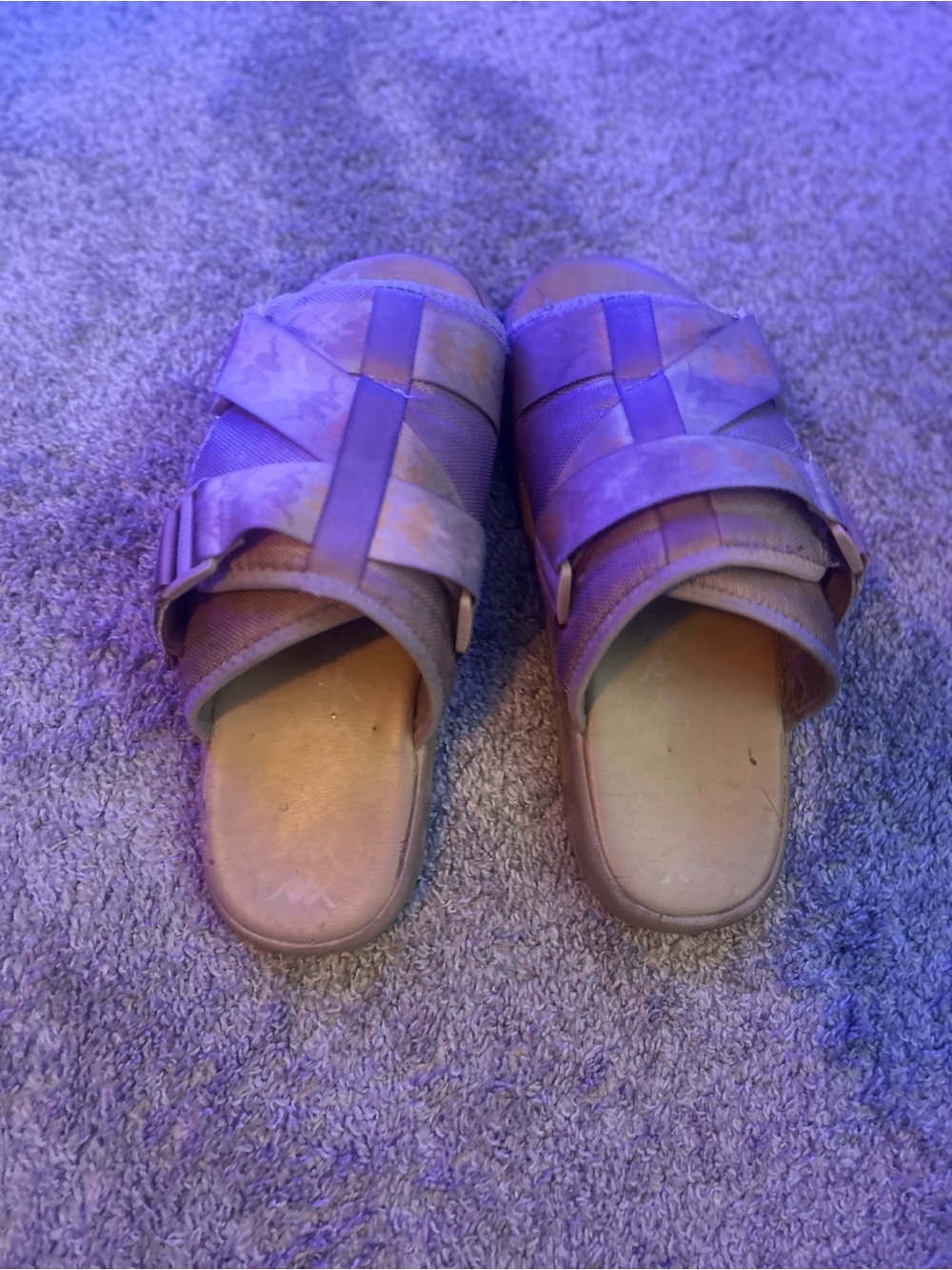 Kappa Men’s Slip-On Sandals in Brown and Tan